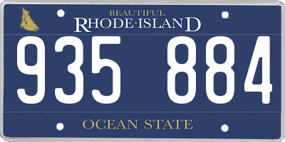 RI license plate 935884