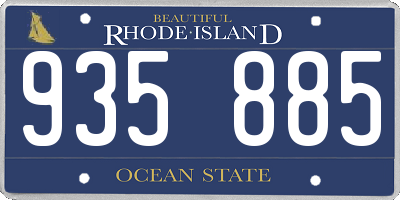 RI license plate 935885