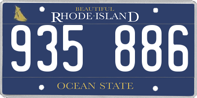 RI license plate 935886