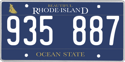 RI license plate 935887