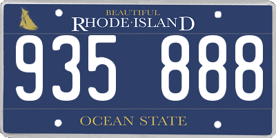 RI license plate 935888