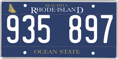 RI license plate 935897