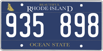 RI license plate 935898