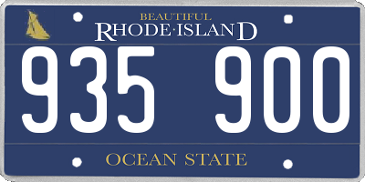 RI license plate 935900