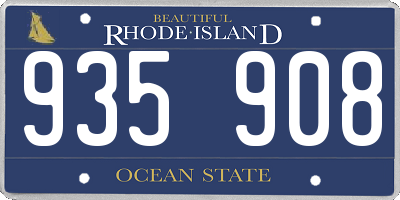 RI license plate 935908