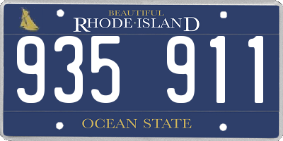RI license plate 935911