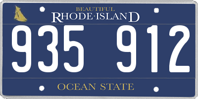 RI license plate 935912