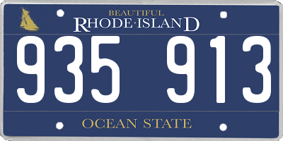 RI license plate 935913