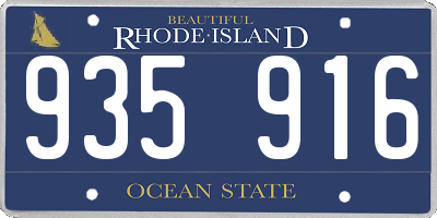 RI license plate 935916