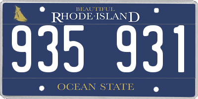 RI license plate 935931
