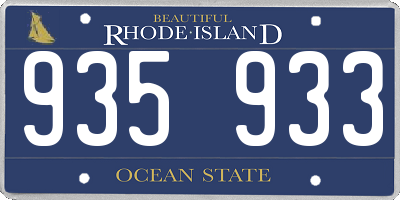 RI license plate 935933