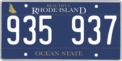 RI license plate 935937
