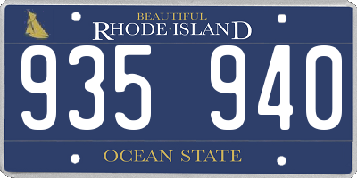 RI license plate 935940