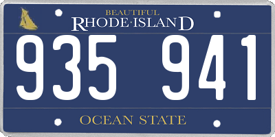 RI license plate 935941