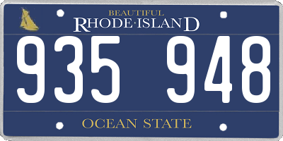 RI license plate 935948