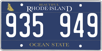 RI license plate 935949