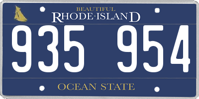RI license plate 935954
