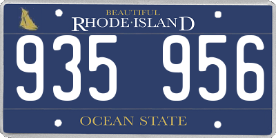 RI license plate 935956