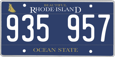 RI license plate 935957