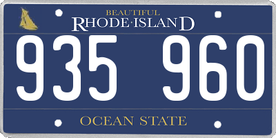 RI license plate 935960