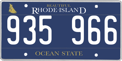 RI license plate 935966