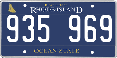 RI license plate 935969