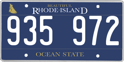 RI license plate 935972