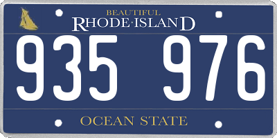 RI license plate 935976