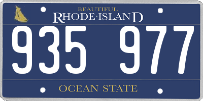 RI license plate 935977