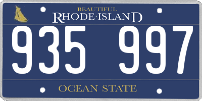 RI license plate 935997