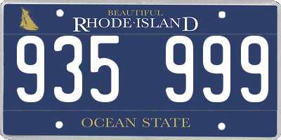 RI license plate 935999