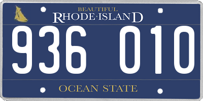 RI license plate 936010