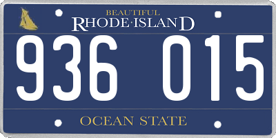 RI license plate 936015