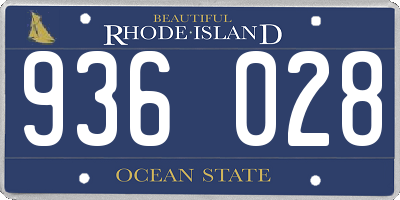 RI license plate 936028