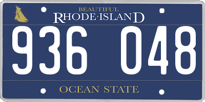 RI license plate 936048