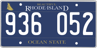 RI license plate 936052