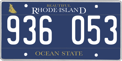 RI license plate 936053