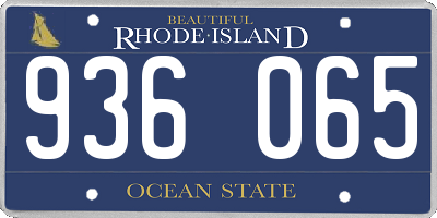 RI license plate 936065