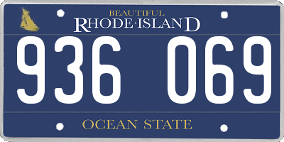 RI license plate 936069