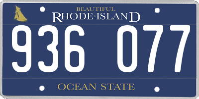 RI license plate 936077