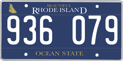 RI license plate 936079