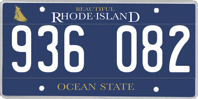 RI license plate 936082