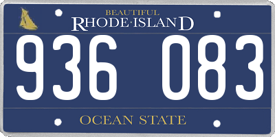 RI license plate 936083