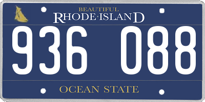 RI license plate 936088