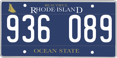 RI license plate 936089