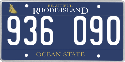 RI license plate 936090