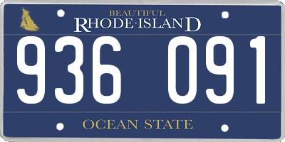 RI license plate 936091