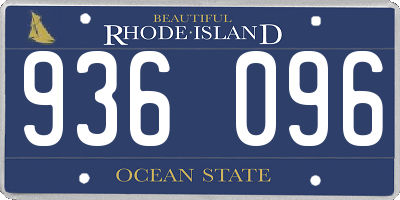 RI license plate 936096
