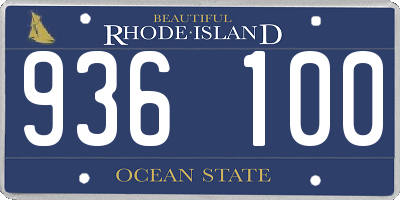 RI license plate 936100