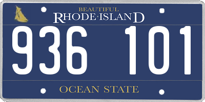 RI license plate 936101
